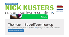 Desktop Screenshot of nickkusters.com
